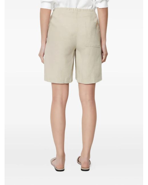 Marc O' Polo Natural Drawstring-Waist Linen Shorts