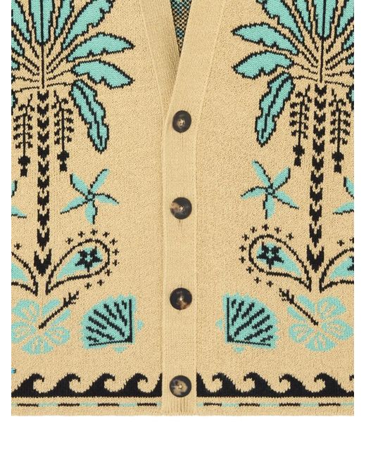 Alanui Metallic Echoes Of The Island Palm-Tree Cardigan for men