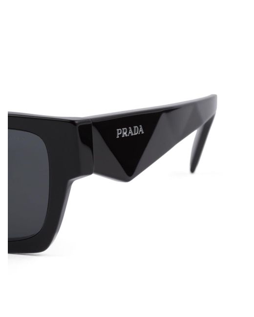 Prada Black Symbole Square-frame Sunglasses for men