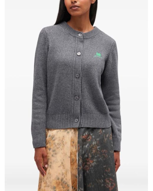 Ganni Gray Core Future Cardigan