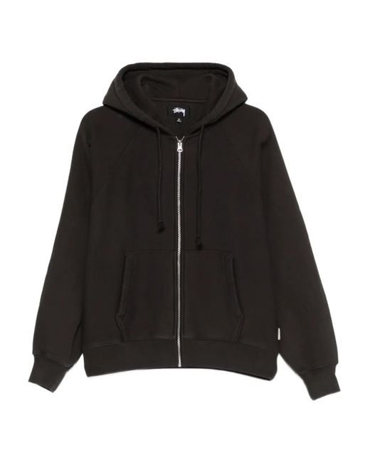 Stussy Black Zip-Up Hoodie for men