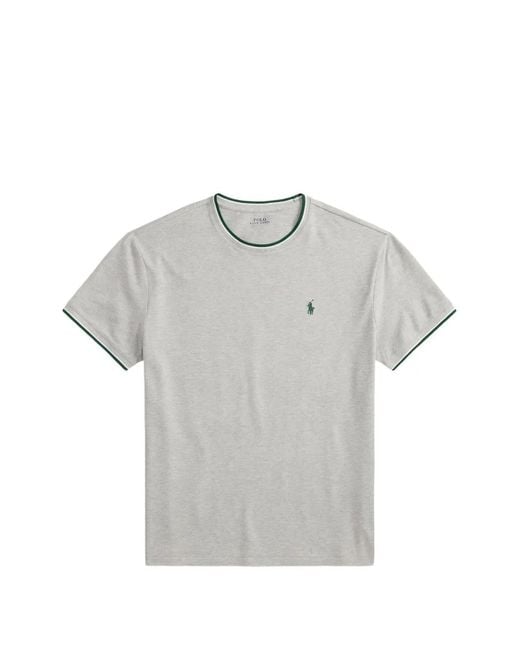 Polo Ralph Lauren Gray Embroidered Classic Fit T-Shirt for men