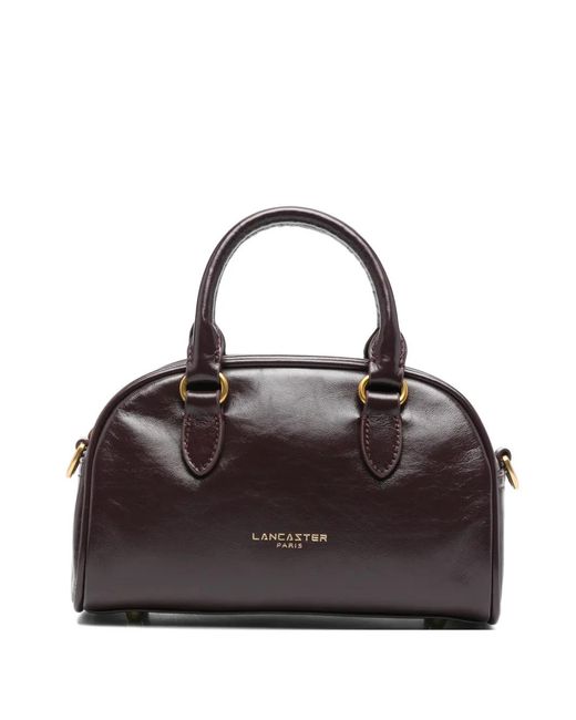 Lancaster Black Sac À Main Retro Bow À Logo Imprimé