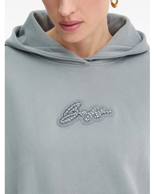 Boss Blue Verzierter Hoodie