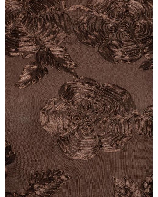 ROTATE BIRGER CHRISTENSEN フローラル ロングスリーブトップ Brown