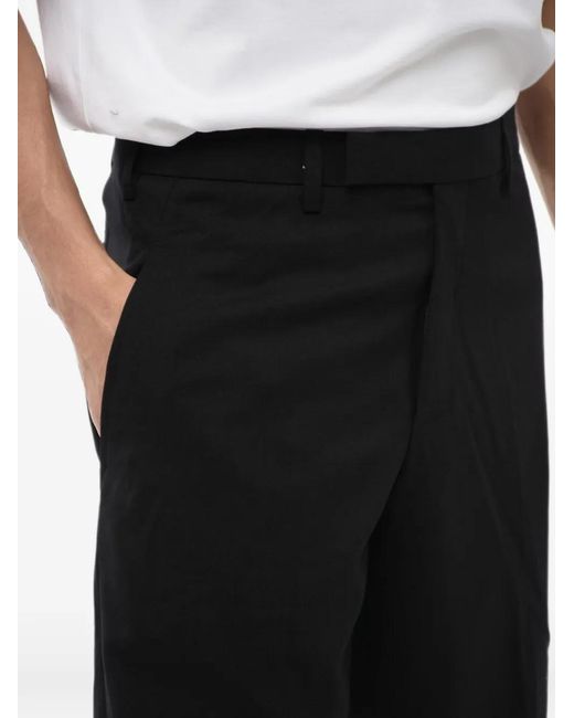 Neil Barrett Black Low-Rise Tailored Trousers for men