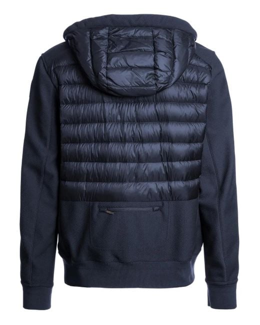 Parajumpers Blue Quilted Hooded Jacket for men