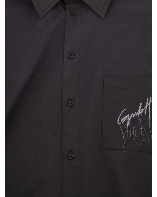 GmbH Black Pocket Button-Up Shirt for men