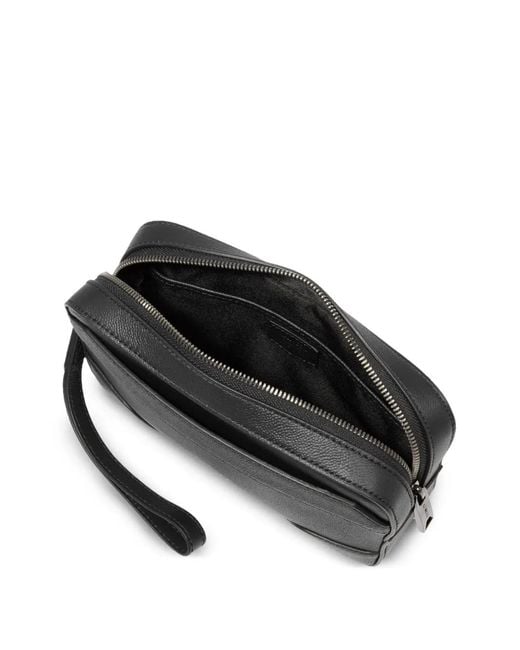 Lancel Black Charlie Leather Clutch Bag