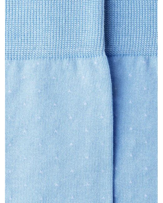 Hackett Blue Polka-Dot Jacquard Socks for men