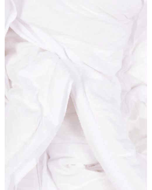 Comme des Garçons White Ruffled Padded Jacket