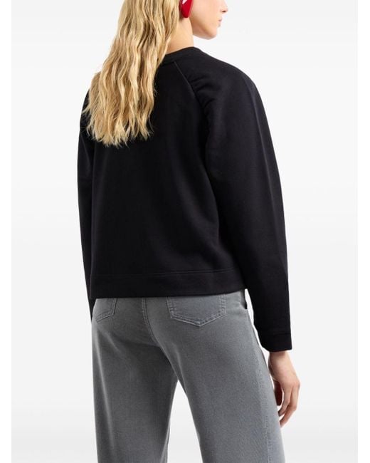 Emporio Armani Embossed Logo Sweatshirt in Black Lyst
