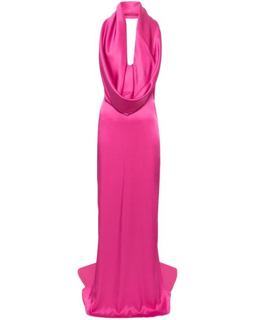 GIUSEPPE DI MORABITO Pink Kleid mit V-Ausschnitt