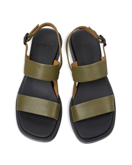 Camper White Dana Leather Sandals