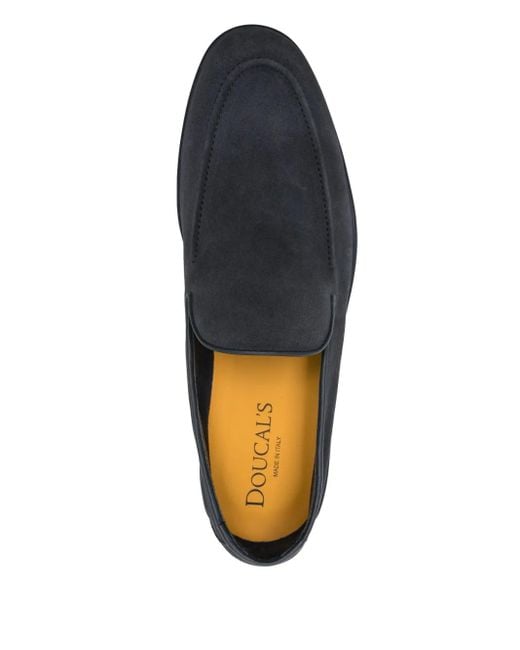 Doucal's Blue Suede Loafers for men