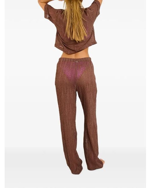 Banana Moon Beachsoul Textured Straight-Leg Trousers