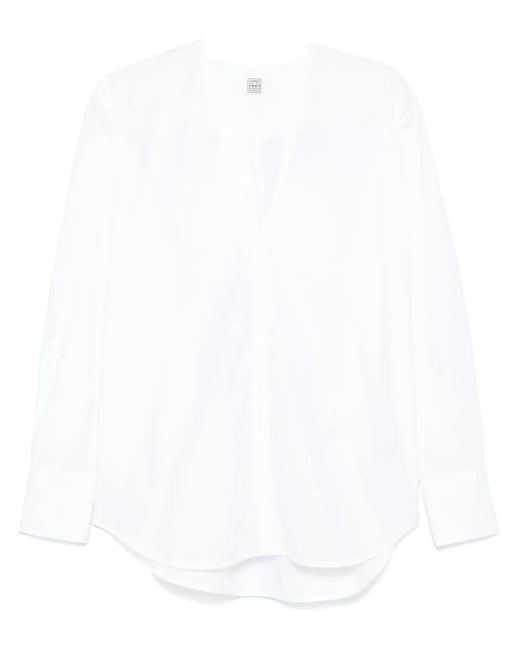 Blouse À Col V Totême  en coloris White