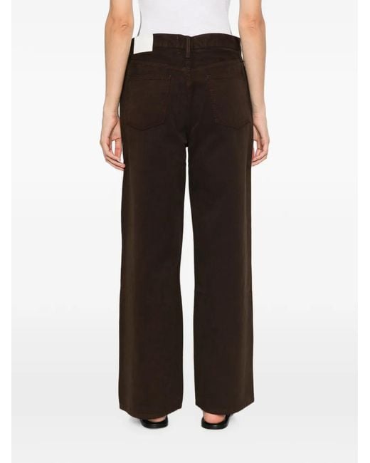 St. Agni White Canvas Mid-Rise Jeans