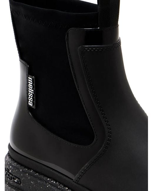 Melissa Black Platform Panelled Boots