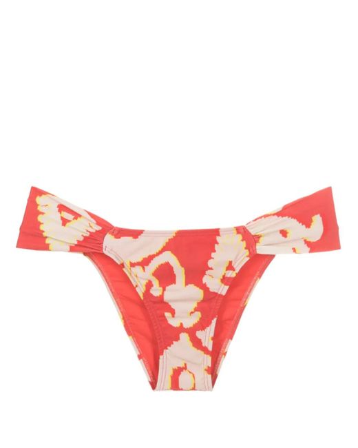 Lenny Niemeyer Red Turquia Draped Bikini Bottoms