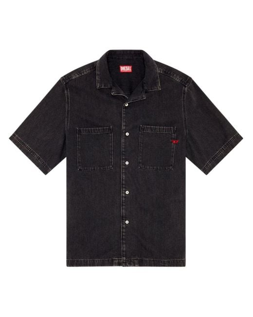 Diesel black denim on sale shirt