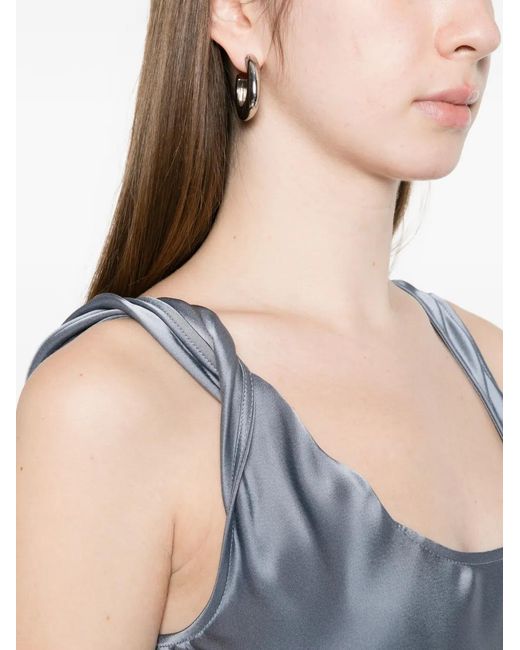 Marella Blue Twisted Midi Dress