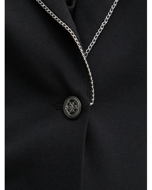Guess Black Chain-Trimmed Blazer