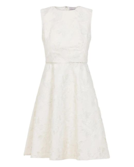 Abito Midi A Fiori di Moncler in White