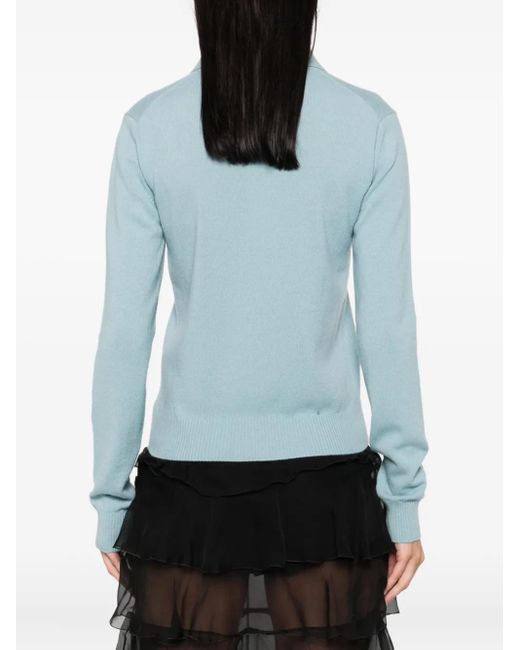N°21 Blue Button-Fastening Polo Top