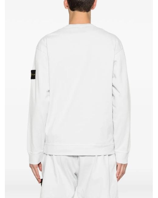 Stone Island White Felpa for men