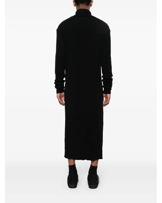 Yohji Yamamoto Black Ribbed-Knit Cotton Jumper for men