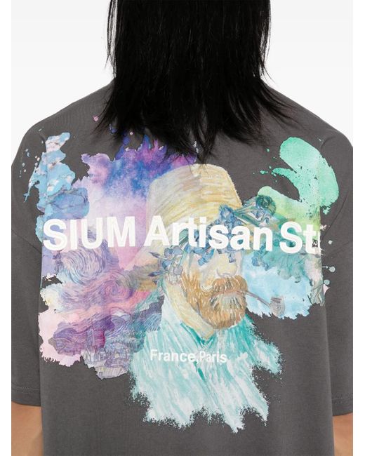 Musium Div. T-Shirt Mit Logo-Print in Gray für Herren