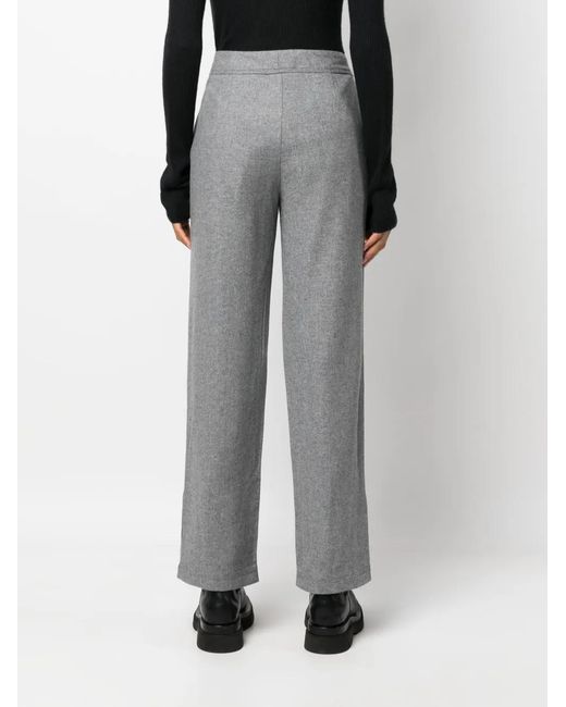 Rag & Bone Gray High-Waisted Straight-Leg Trousers