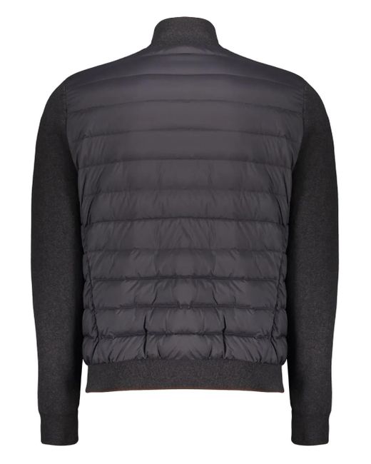 Moorer Black Efisio-S3L Padded Bomber Jacket for men