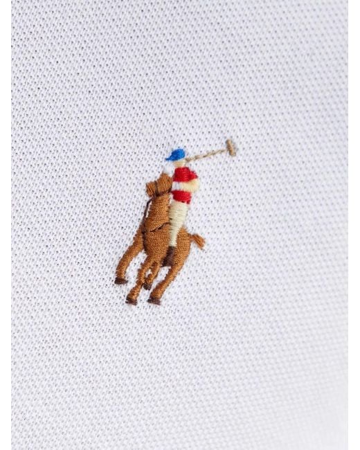Polo Ralph Lauren White Polo Pony Long-Sleeved Shirt for men