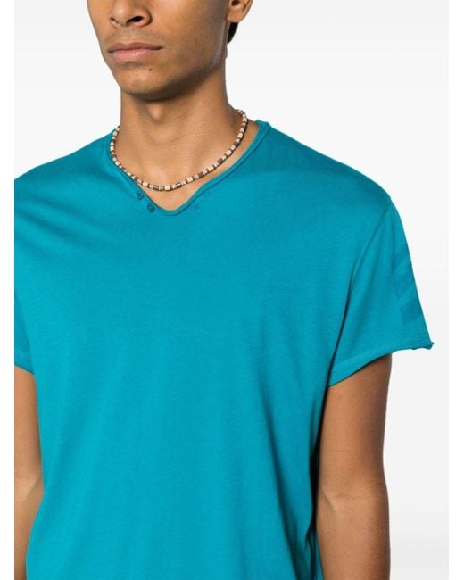 Zadig & Voltaire Monastir T-Shirt aus Bio-Baumwolle in Blue für Herren