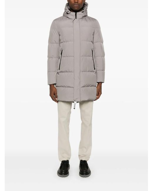 Herno Gray Taupe Padded Coat for men