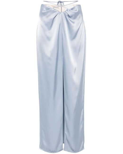 Nanushka Blue Draped Midi Skirt
