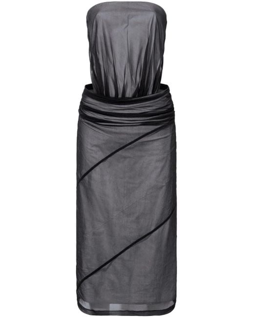 Proenza Schouler Black Gwen Strapless Cut-out Dress