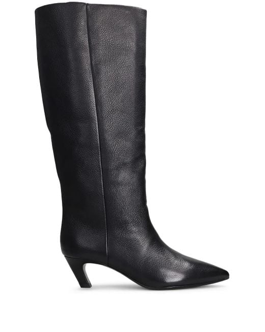 Ash Black Leather Boots