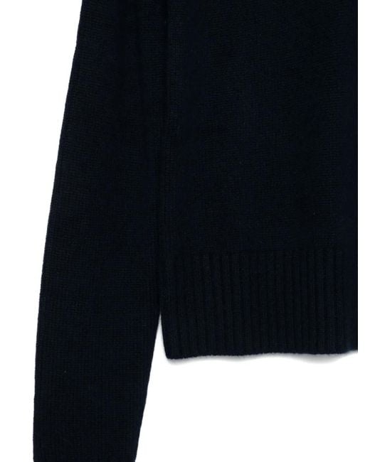 Herskind Blue V-Neck Ribbed Sweater