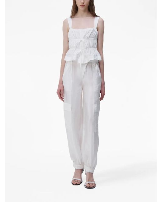 Jonathan Simkhai White Abilene Pintuck Top