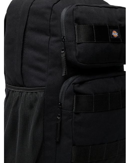 Dickies Black Logo-Patch Backpack for men