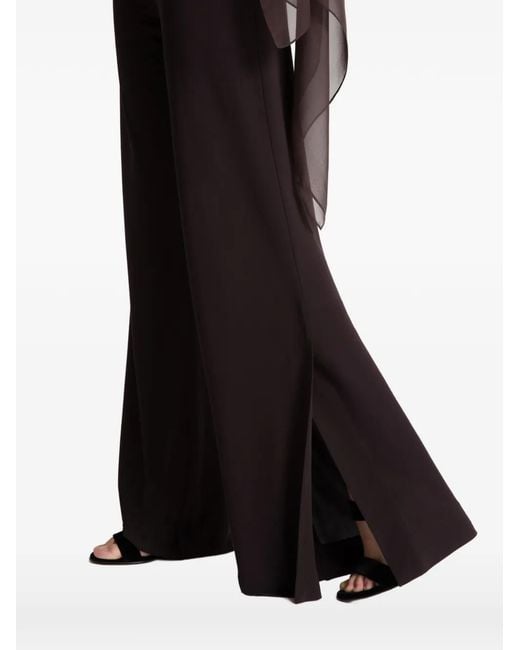 Alberta Ferretti Broek Met Zijsplit in het Blue