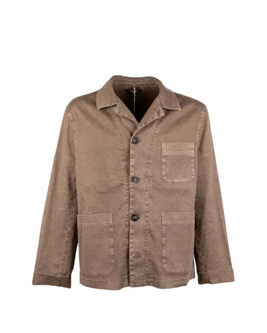 Circolo 1901 Brown Patch-Pocket Button-Up Shirt for men