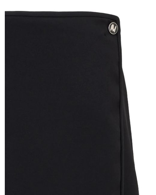 MSGM Black Button-Fastening Mini Skirt