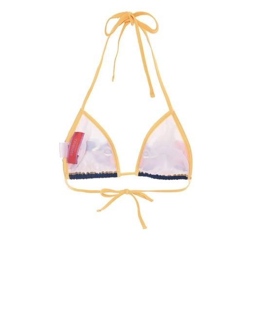 LaDoubleJ Bikinitop Met Print in het Metallic