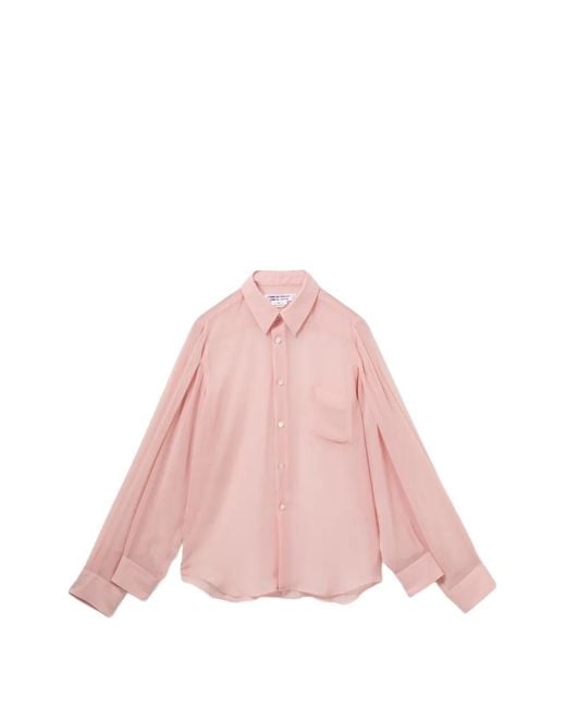 Comme des Garçons Pink Chest-Pocket Shirt