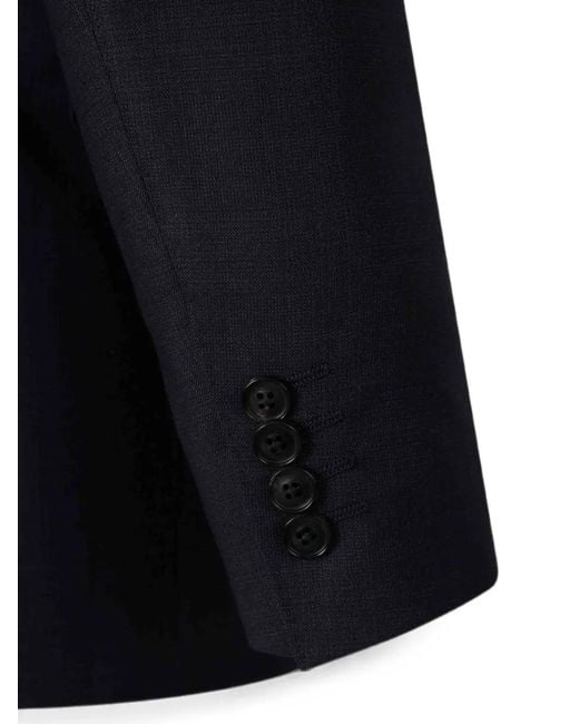 Canali Blue Single-Breasted Notched-Lapels Suit for men