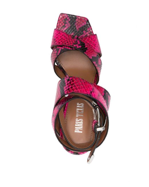 Paris Texas Pink Arizona 100mm Leather Sandals